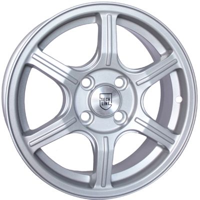 Литой диск TechLine 433 5,50x14 4x98 DIA58,6  ET38  Серебристый