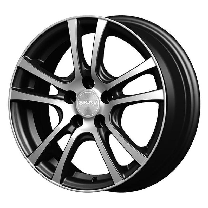 Литой диск SKAD Дели Алмаз 6.0x15 5x100 DIA57,1  ET38  Черный