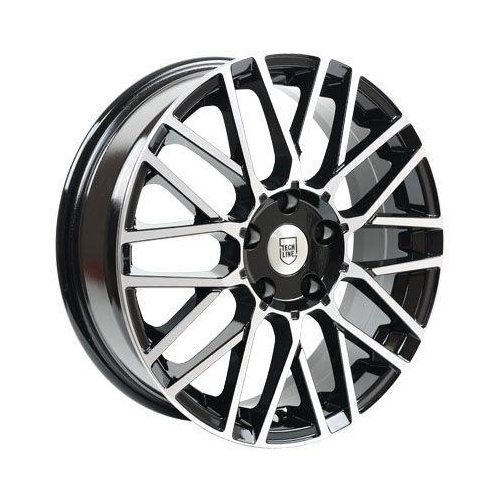 Литой диск TechLine 739 6,50x17 5x114.3 DIA66,1  ET45  Черный с алмазной проточкой
