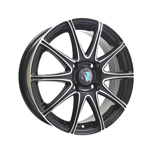 Литой диск Venti 1516 V 6x15 5x100 DIA57,1  ET40  Черный с полировкой