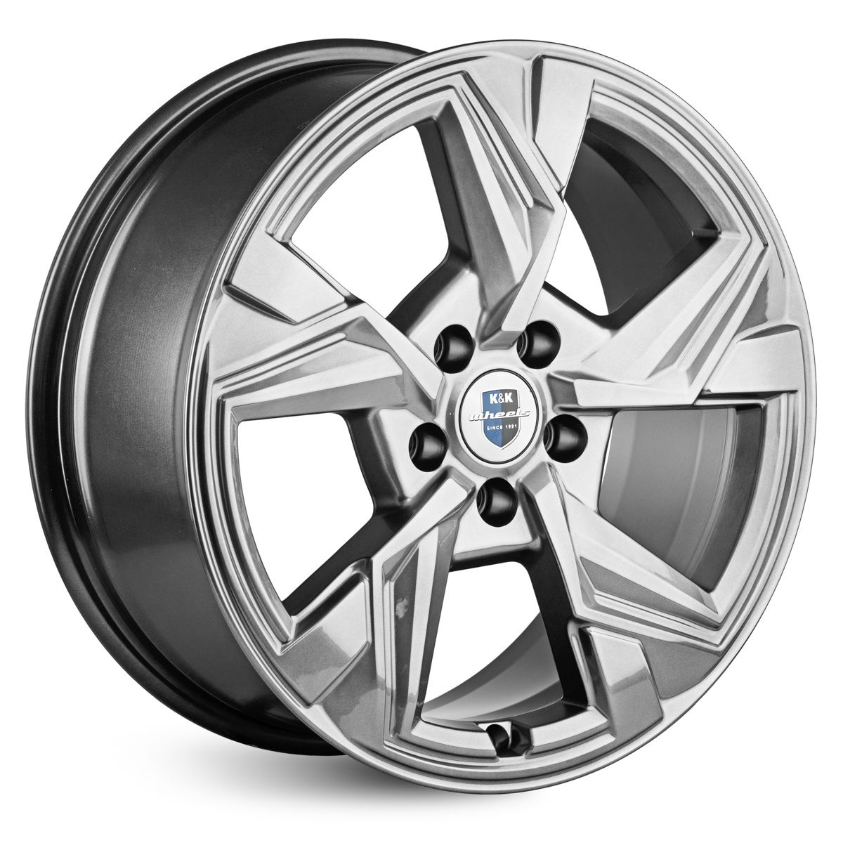 Литой диск КиК Кайан (КС1012) 7,5x18 5x108 DIA67,1  ET45  Дарк платинум