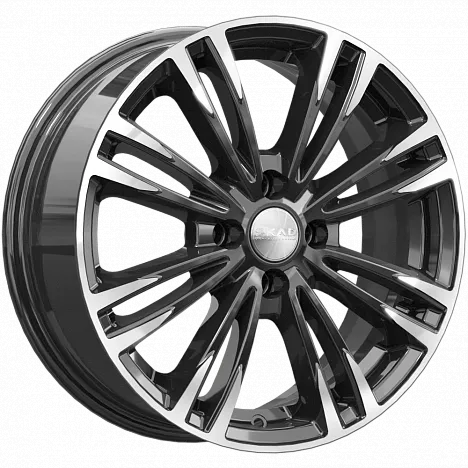 Литой диск SKAD Ламар-mb 6.5x16 4x108 DIA63.35  ET37.5  алмаз / Чёрный с алмазной проточкой