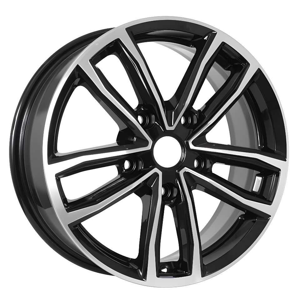 Литой диск K&K Каланг (КС1086) 6,50x17 5x114.3 DIA67,1  ET38  Глянцевый черный алмазной проточкой до металла