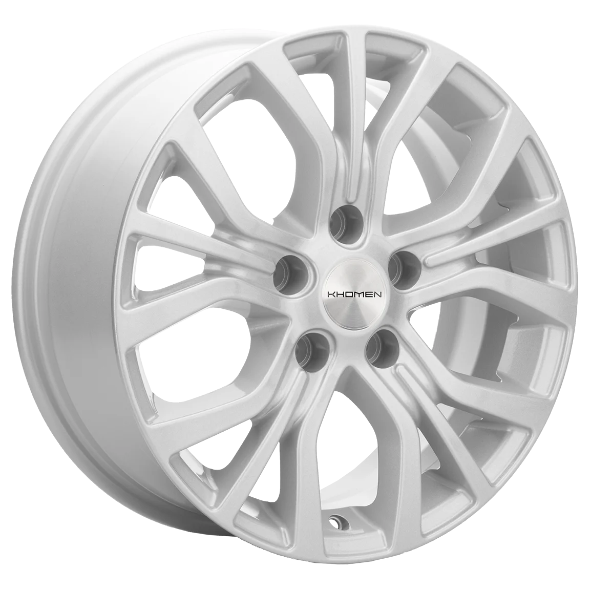 Литой диск Khomen Wheels KHW1608 (Mitsubishi) 6,50x16 5x114.3 DIA67,1  ET38  Серебристый полированный