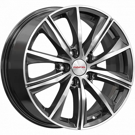Литой диск K&K KC896-mb Арнар 7x17 5x105 DIA56.6  ET35  алмаз чёрный / Чёрный с алмазной проточкой