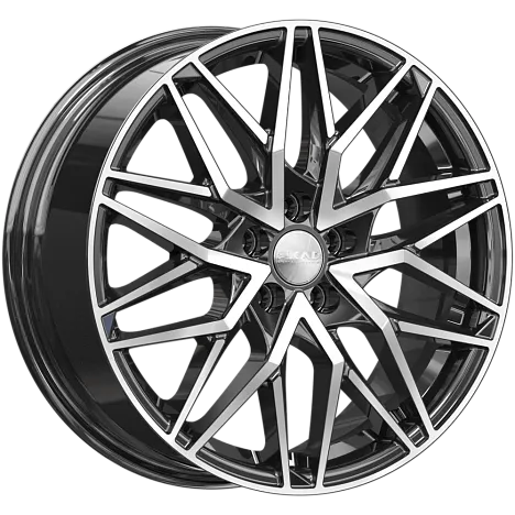 Литой диск Skad Азимут-mb 7x17 5x105 DIA56,6  ET38  Чёрный с алмазной проточкой