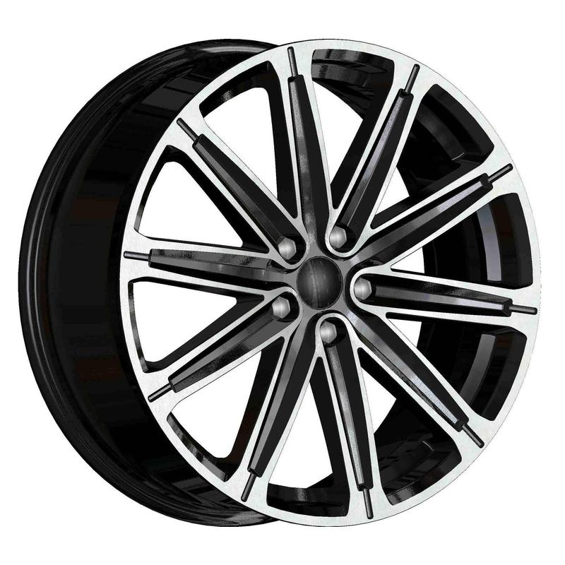 Литой диск Carwel Тара-ab 7.5x19 5x120 DIA59.6  ET41  AB / Черный с алмазной проточкой