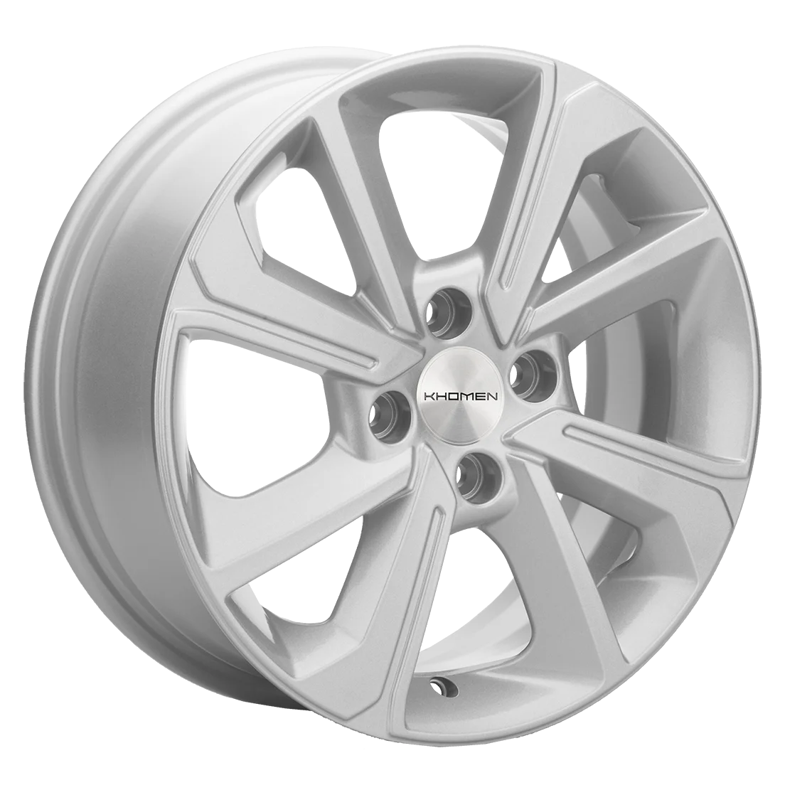 Литой диск Khomen Wheels KHW1501 (XRay) 6x15 4x100 DIA60,1  ET37  Серебристый полированный