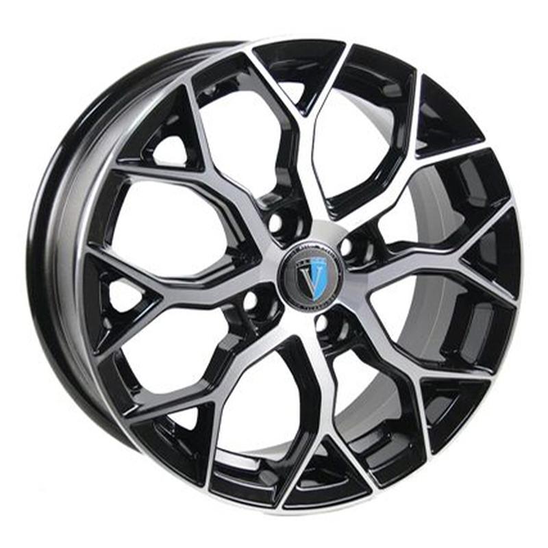 Литой диск Venti 1519 6x15 4x98 DIA58,6  ET40  Чёрный глянцевый с проточкой