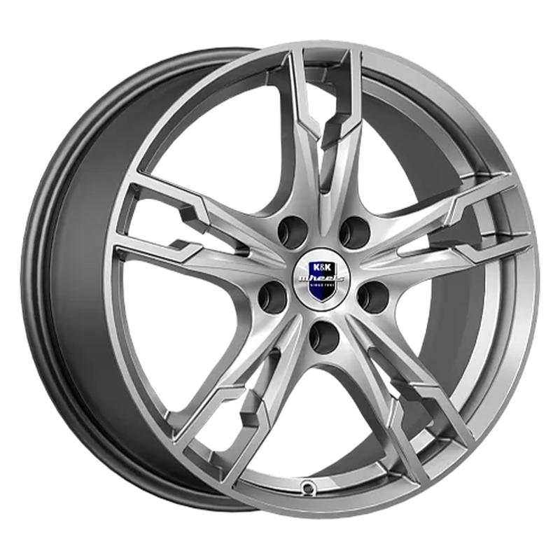 Литой диск K&K Солар 7x17 4x100 DIA60,1  ET41  Серый тёмный глянцевый