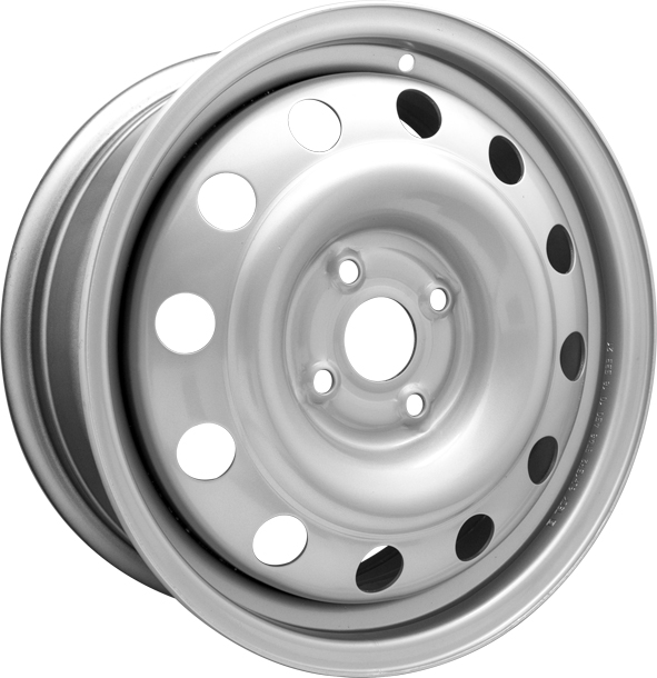 Штампованный диск ТЗСК Hyundai Solaris, Kia Rio 6x15 4x100 DIA54,1  ET48  Серебристый
