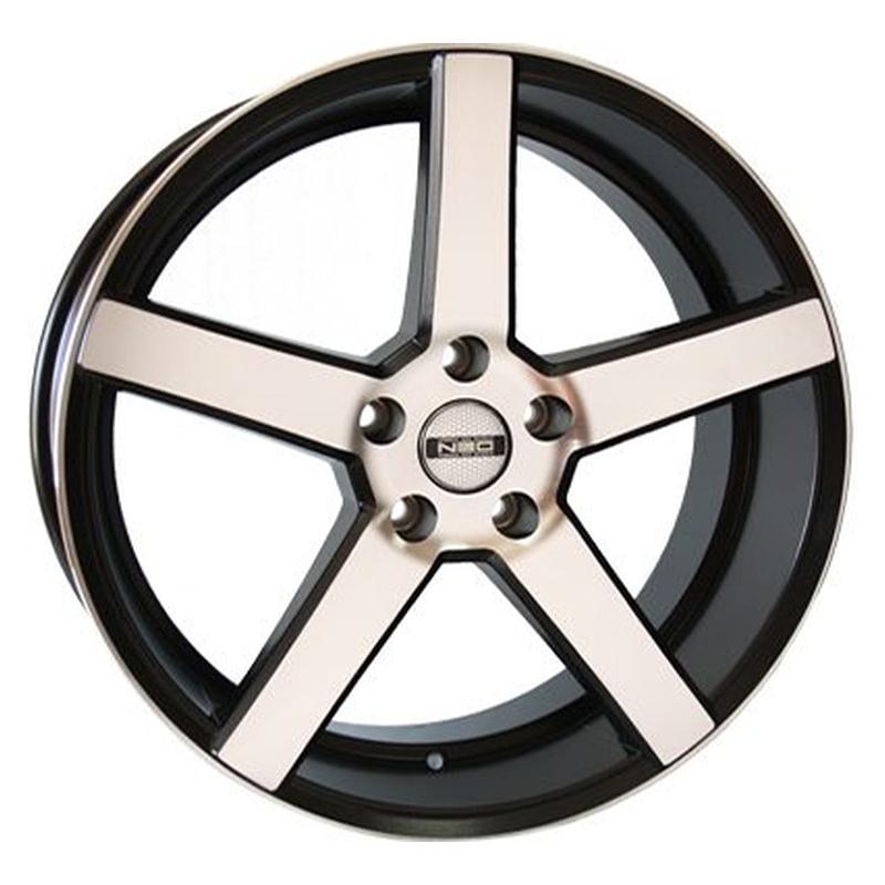 Литой диск NEO V03-1560 6x15 5x100 DIA57,1  ET38  Чёрный с полировкой