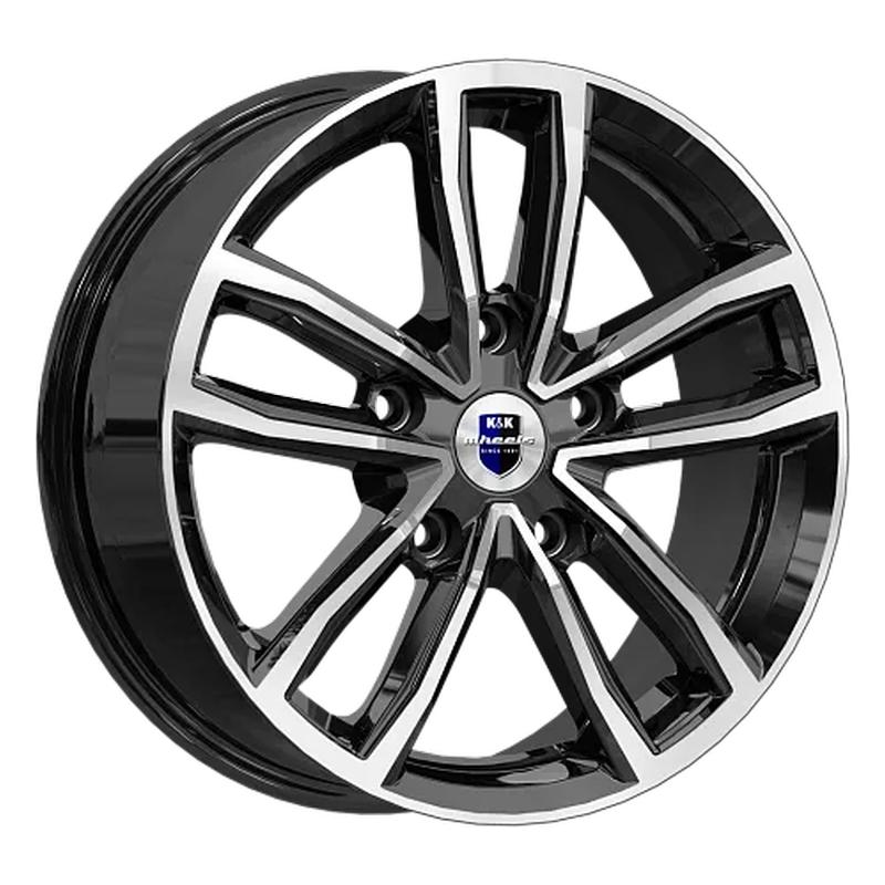 Литой диск K&K KC1086-mb Каланг 6,50x17 5x108 DIA60,1  ET33  Чёрный с алмазной проточкой
