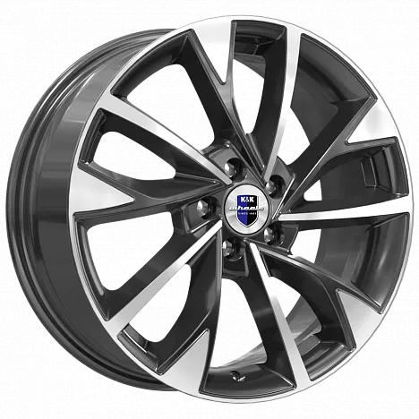 Литой диск K&K KC900-mb Роквуд 7x17 5x115 DIA70.2  ET40  алмаз чёрный / Чёрный с алмазной проточкой