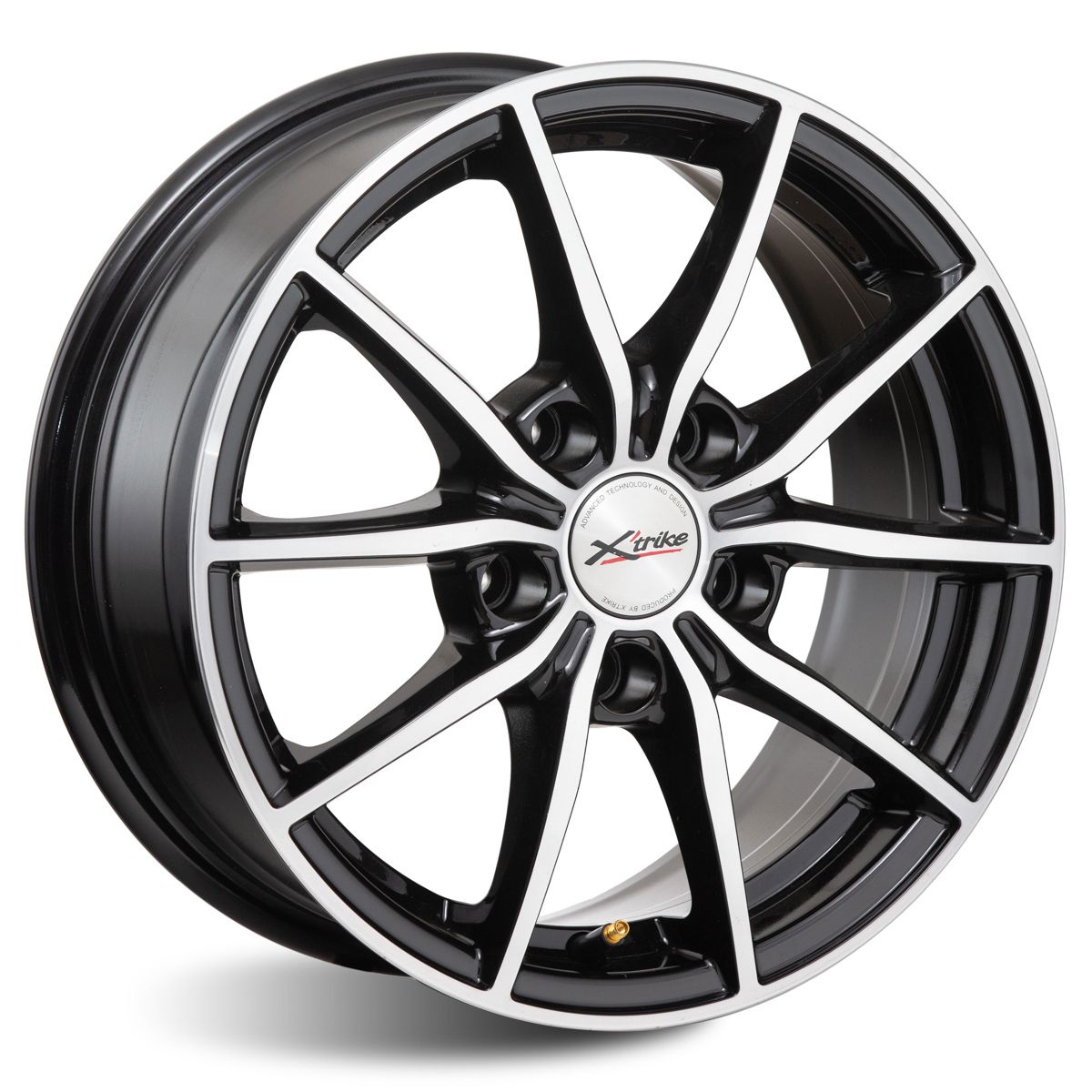 Литой диск X'trike X-111M 6.5x15 5x112 DIA57.1  ET45  BK/FP
