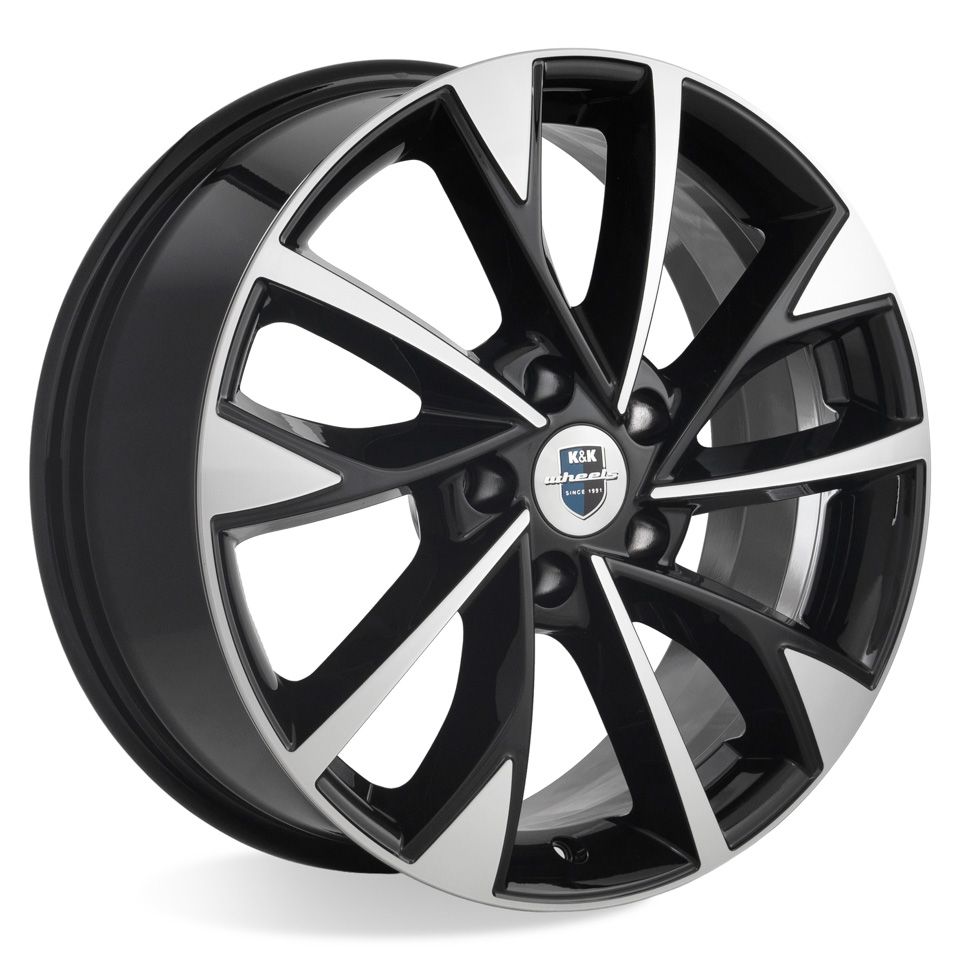 Литой диск K&K Роквуд (КС900) 7x17 5x105 DIA56,6  ET38  Алмаз черный
