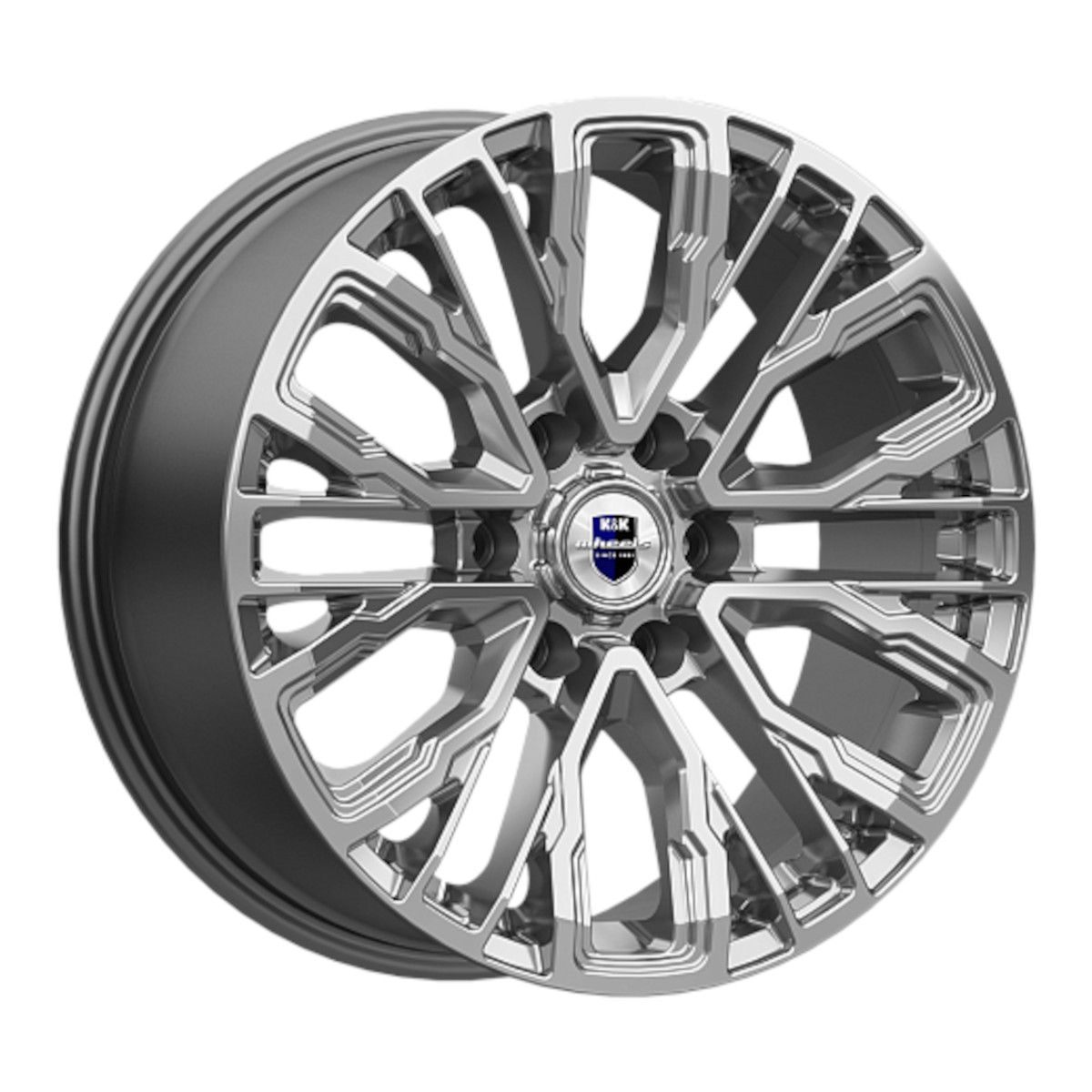 Литой диск КиК Кортес (КС1102) 8,5x19 6x139.7 DIA106,1  ET25  Дарк платинум