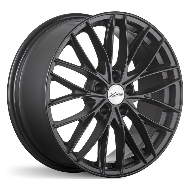 Литой диск X'trike X-130 7,50x18 5x114.3 DIA67,1  ET45  Черный, обод с зеркальной полировкой