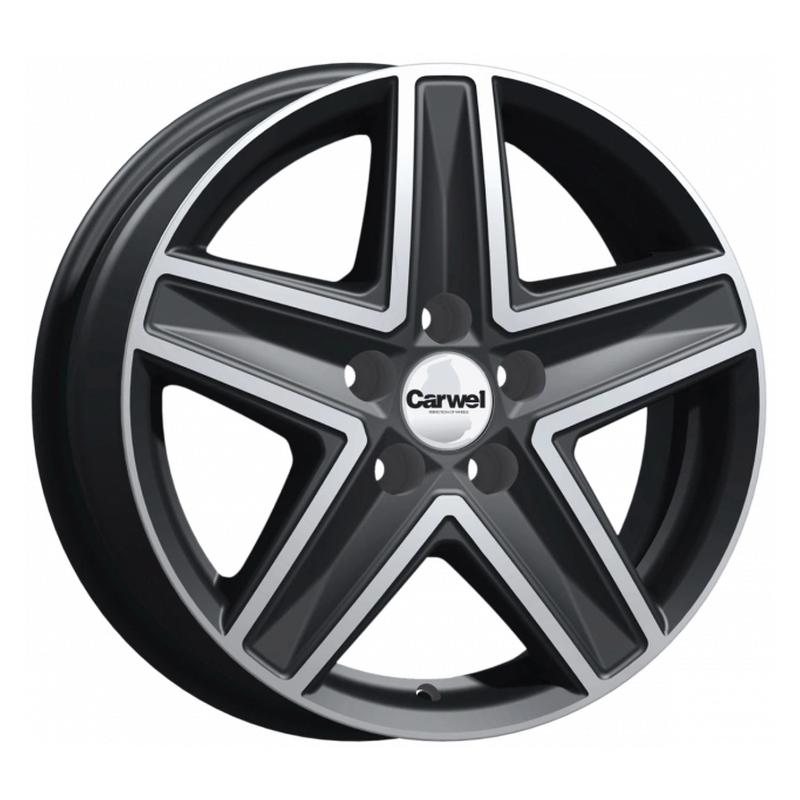 Литой диск Carwel Витим-ab 237 6.5x16 5x120 DIA65.1  ET50  AB / Черный с алмазной проточкой