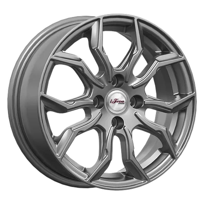 Литой диск iFree KC1037-hw Бохо (Geely EX2) 6x15 4x100 DIA54.1  ET42  Хай вэй / Графитовый