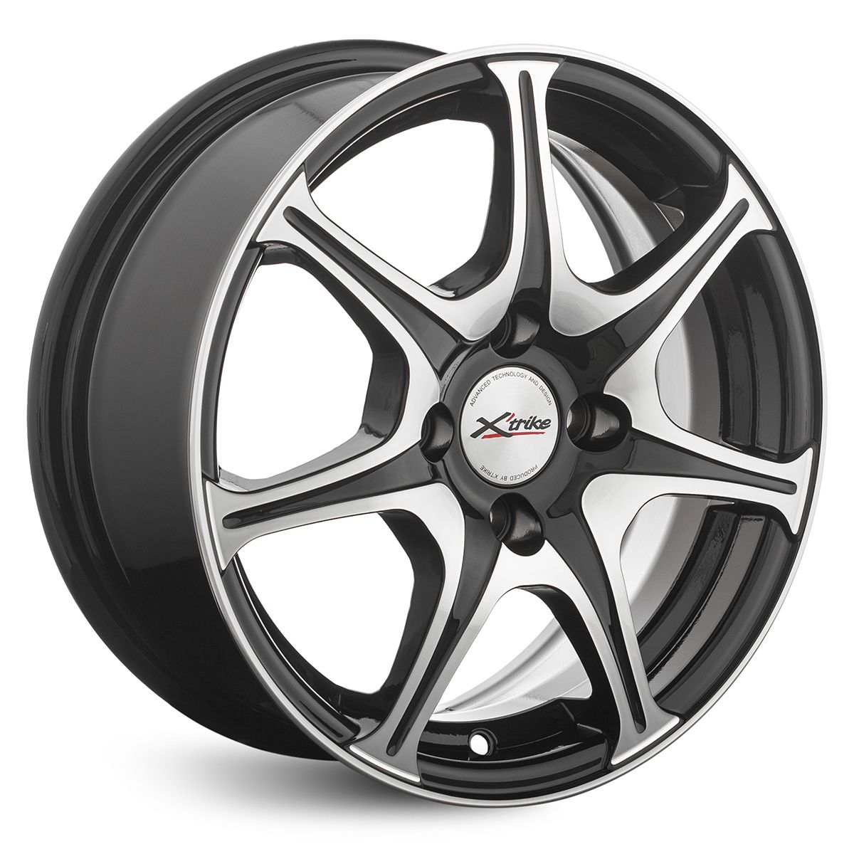 Литой диск X'trike X-110 6,0x14 4x100 DIA67,1  ET35  BK/FP